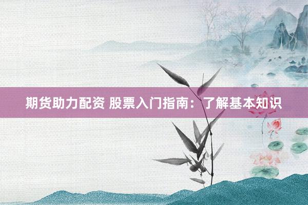 期货助力配资 股票入门指南：了解基本知识